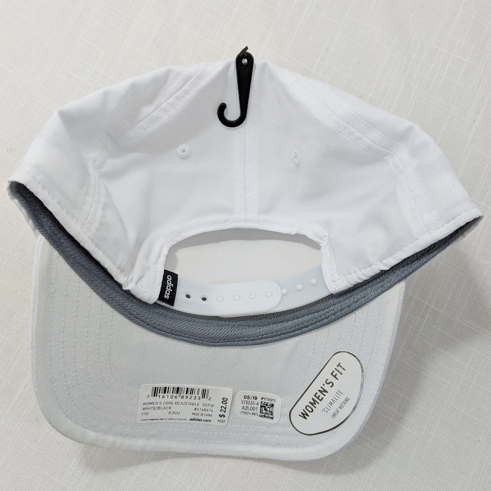 Adidas Hat Baseball Cap Womens White NEW With Tags NWT - Picture 3 of 4